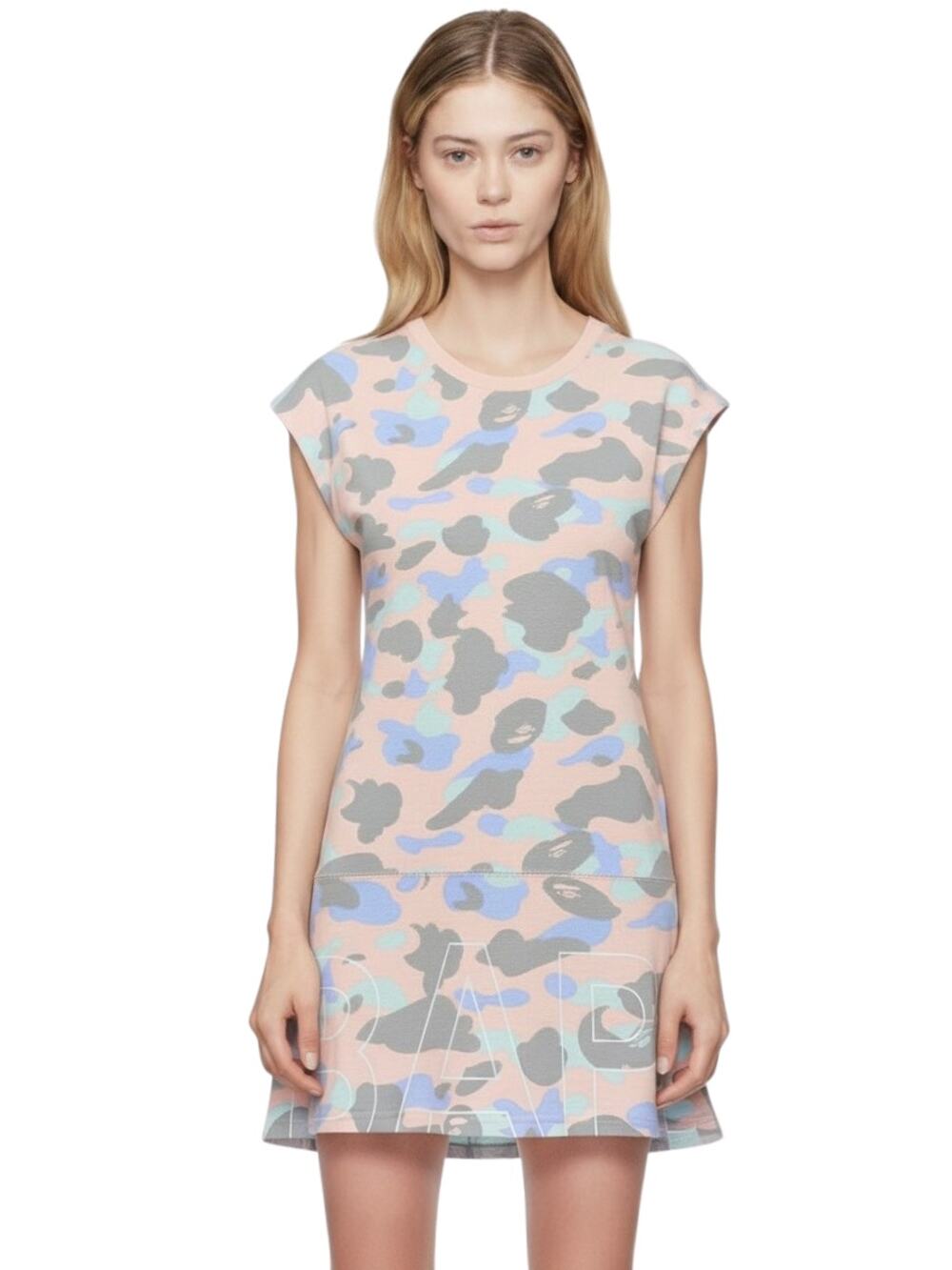 NWT BAPE Bathing Ape Camo Print Relaxed A-Line Dress Size XS